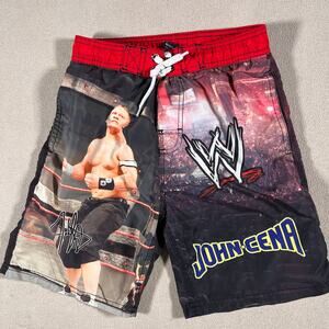 Vintage Y2K Boys Youth Sz 6/7 John Cena WWE Swim Trunks with Liner